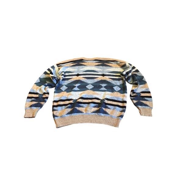 VTG Jantzen Grandpa Sweater Ski Lodge Aztec Geometric Pattern Pullover XL - Picture 2 of 13
